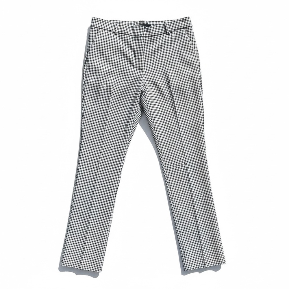 Jones New York “Grace Ankle” Gingham Cotyon Blend Pants Size 14